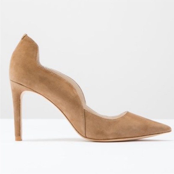 Boden Shoes - BODEN Court Wave Pump Heels Beige Suede